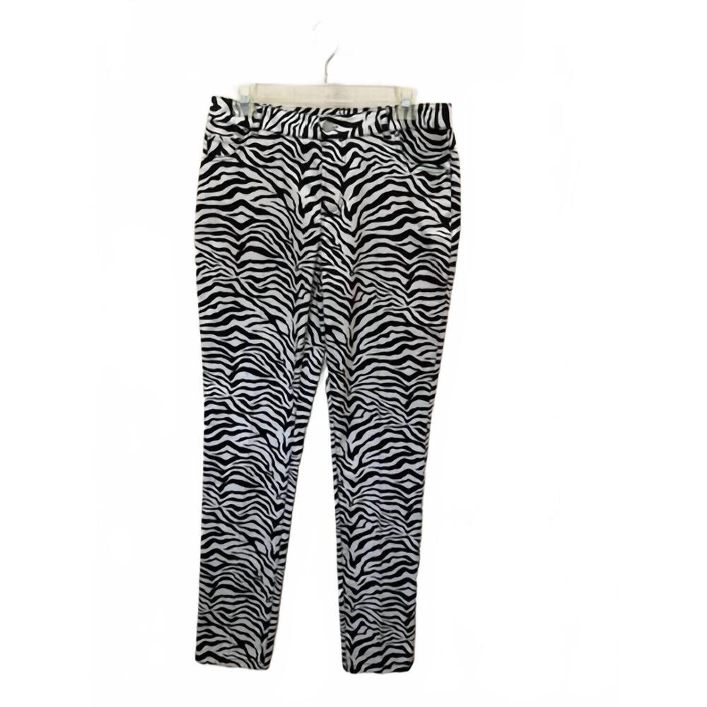 NEW 6 BY SIX women's zebra print pant in black and white